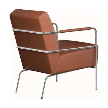 Fauteuil Cinema - Elmo Nordic cuir Cognac - base en chrome - Lammhults
