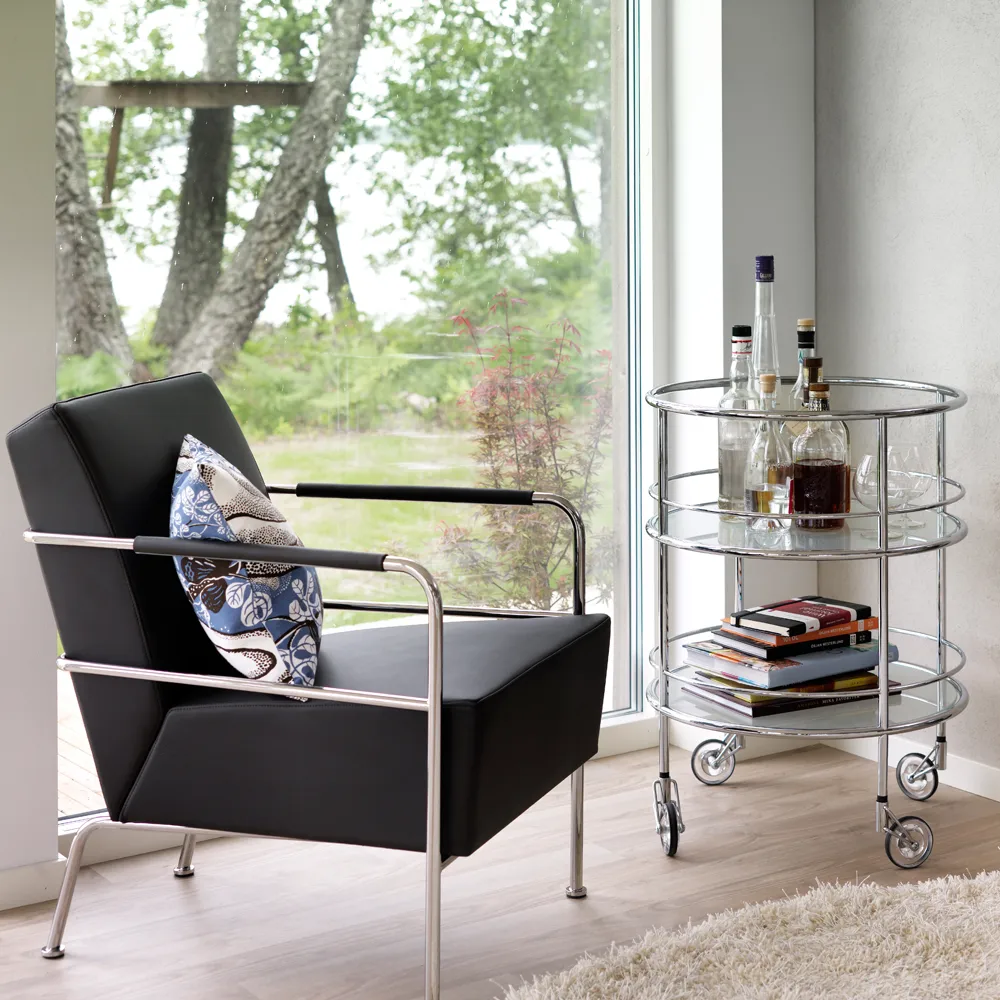 Fauteuil Cinema, Remix 183 gris foncé-chrome Lammhults