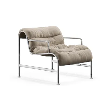 Fauteuil Sunny avec accoudoirs - Mauro Putty - base en chrome - Lammhults