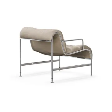 Fauteuil Sunny avec accoudoirs - Mauro Putty - base en chrome - Lammhults