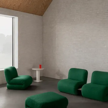 Pied de pouf BAU - Divina Mélange - vert foncé - Lammhults