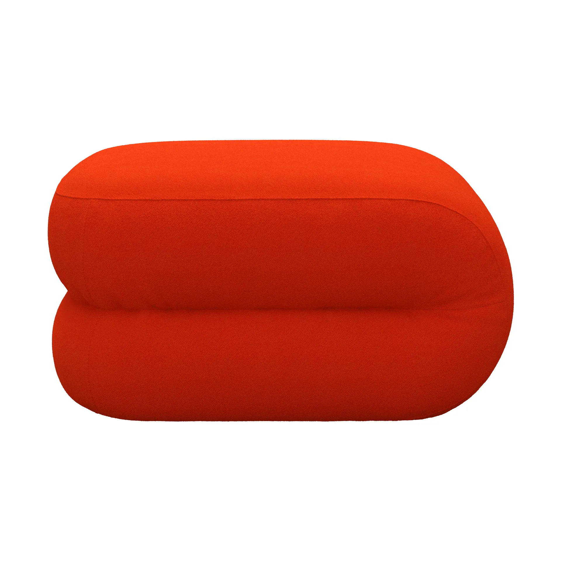 Pied de pouf BAU, Vidar 0542 rouge, droit Lammhults