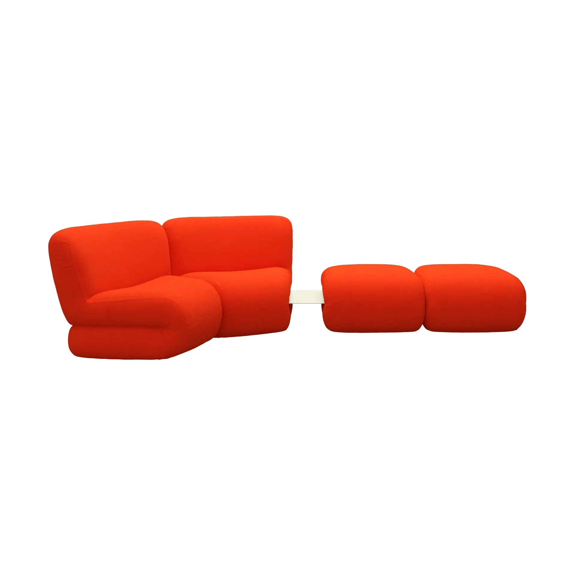 Repose-pieds Bau, Vidar 0542 rouge, droit Lammhults