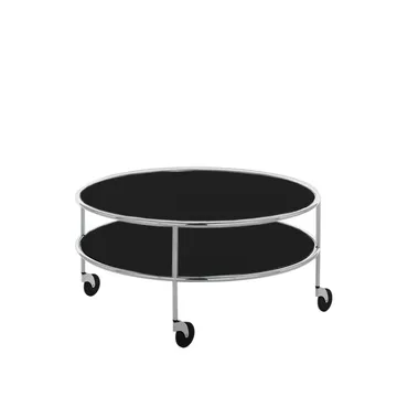 Table basse Chicago III - Stratifié noir-chrome - Lammhults