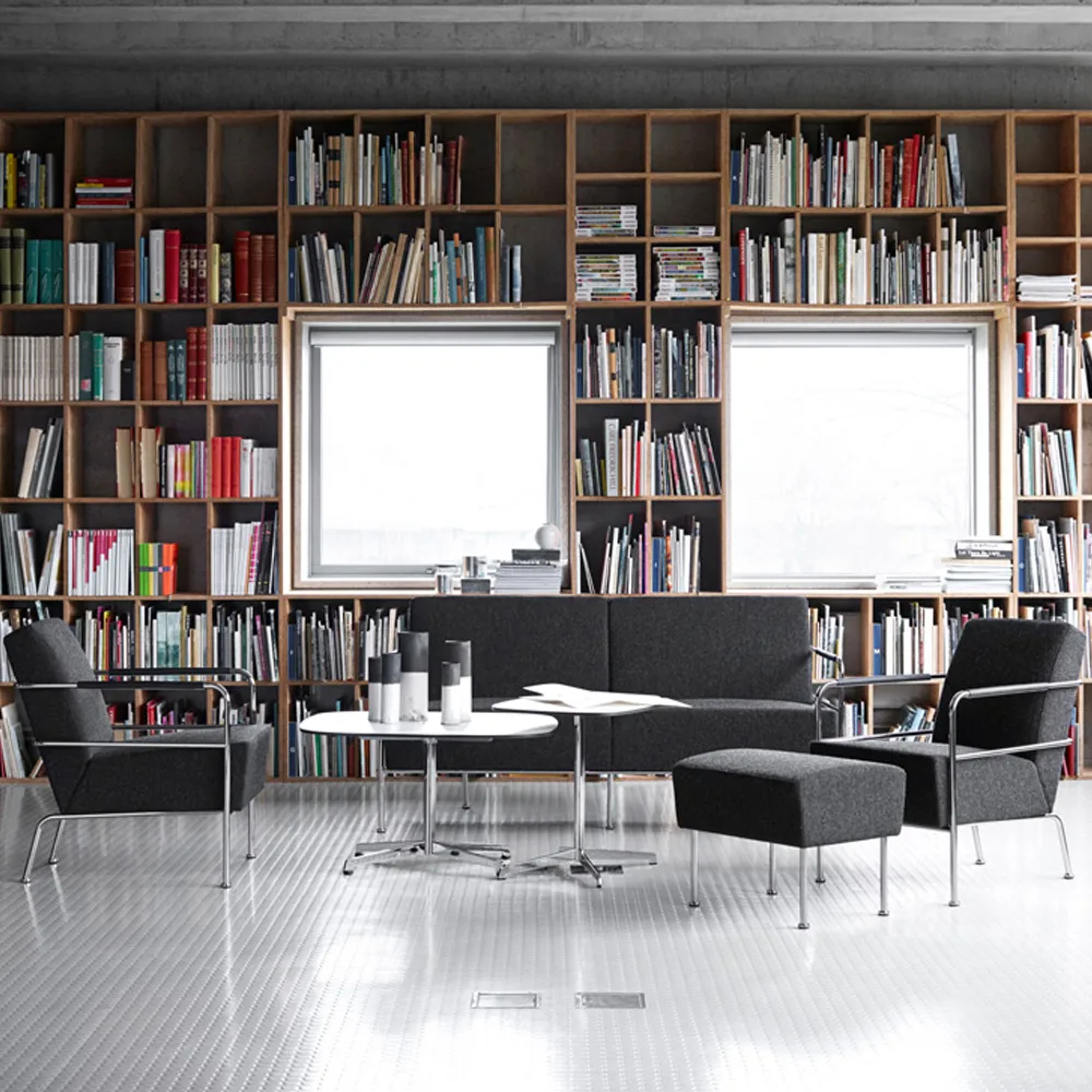 Table basse Chicago III, Stratifié noir-noir Lammhults