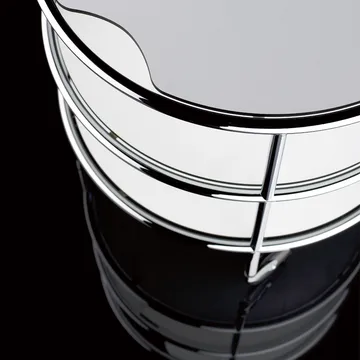 Table roulante Chicago I - Stratifié blanc-chrome - Lammhults