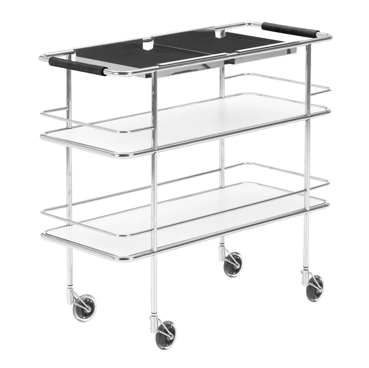 Tabouret de bar S70-3 - Stratifié blanc-chrome - Lammhults