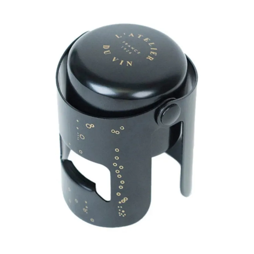 Bouchon Gard'Bulles pour bouteille, Noir L'Atelier du Vin