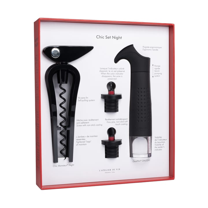 Set d'accessoires de vin Ensemble Chic night - 4 pièces - L'Atelier du Vin