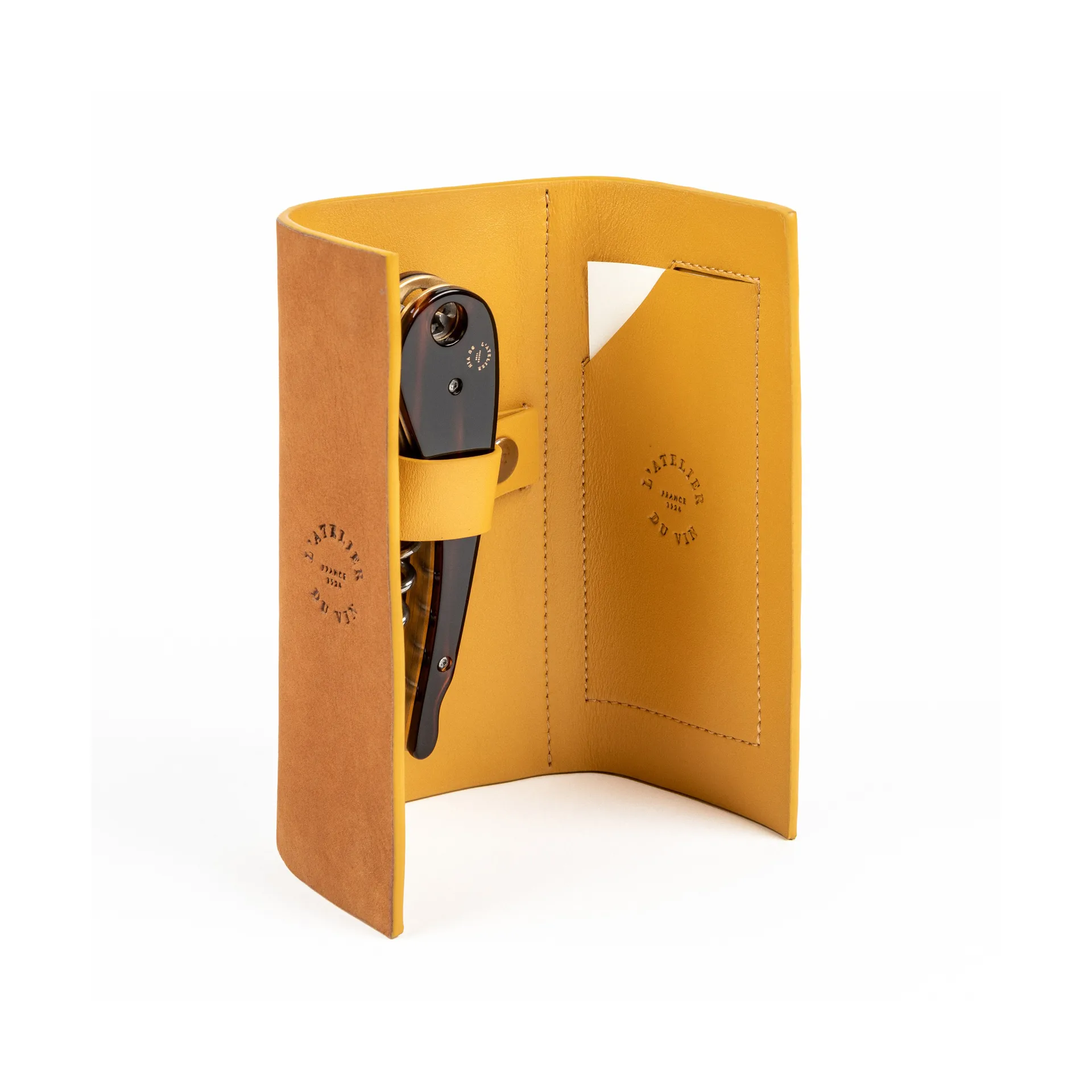 Tire-bouchon Soft machine nomad étui en cuir, 2 pièces L'Atelier du Vin