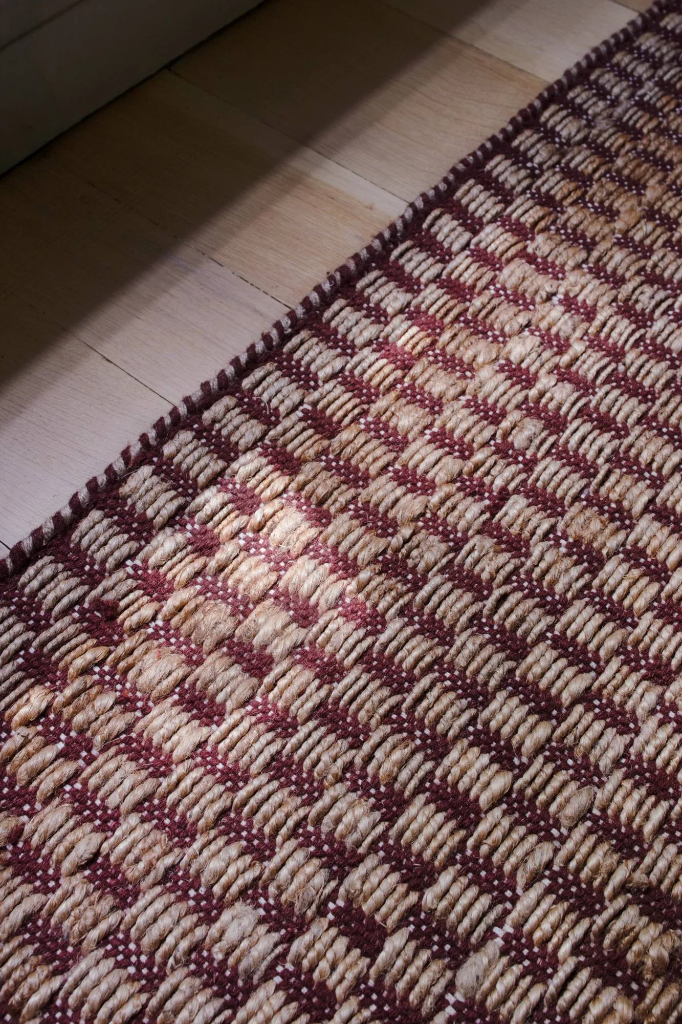 Barley tapis en jute, Bordeaux, 200x300 cm Layered