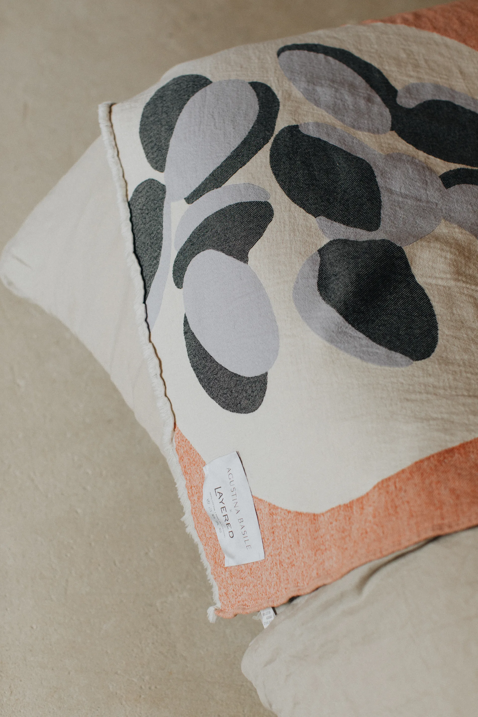 Couverture en coton Boqueron 130x220 cm, Rouge Layered