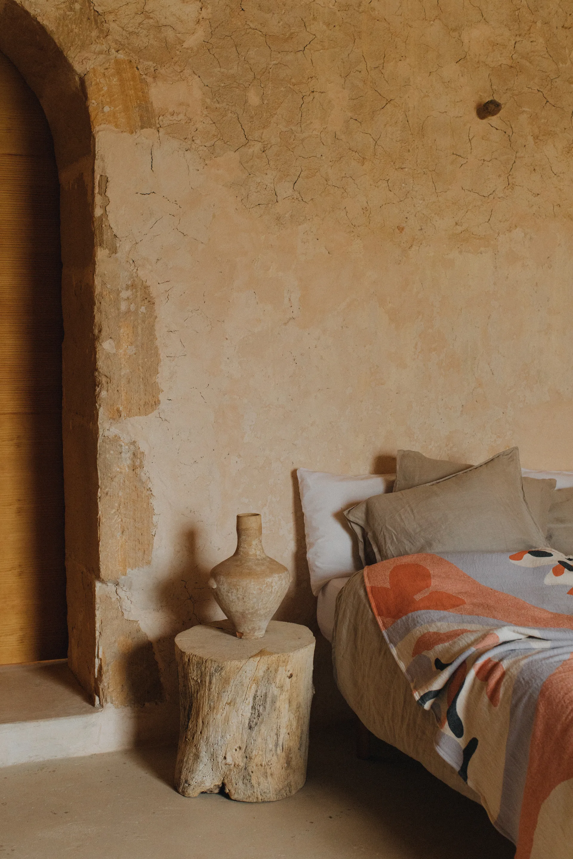 Couverture en coton Boqueron 130x220 cm, Rouge Layered