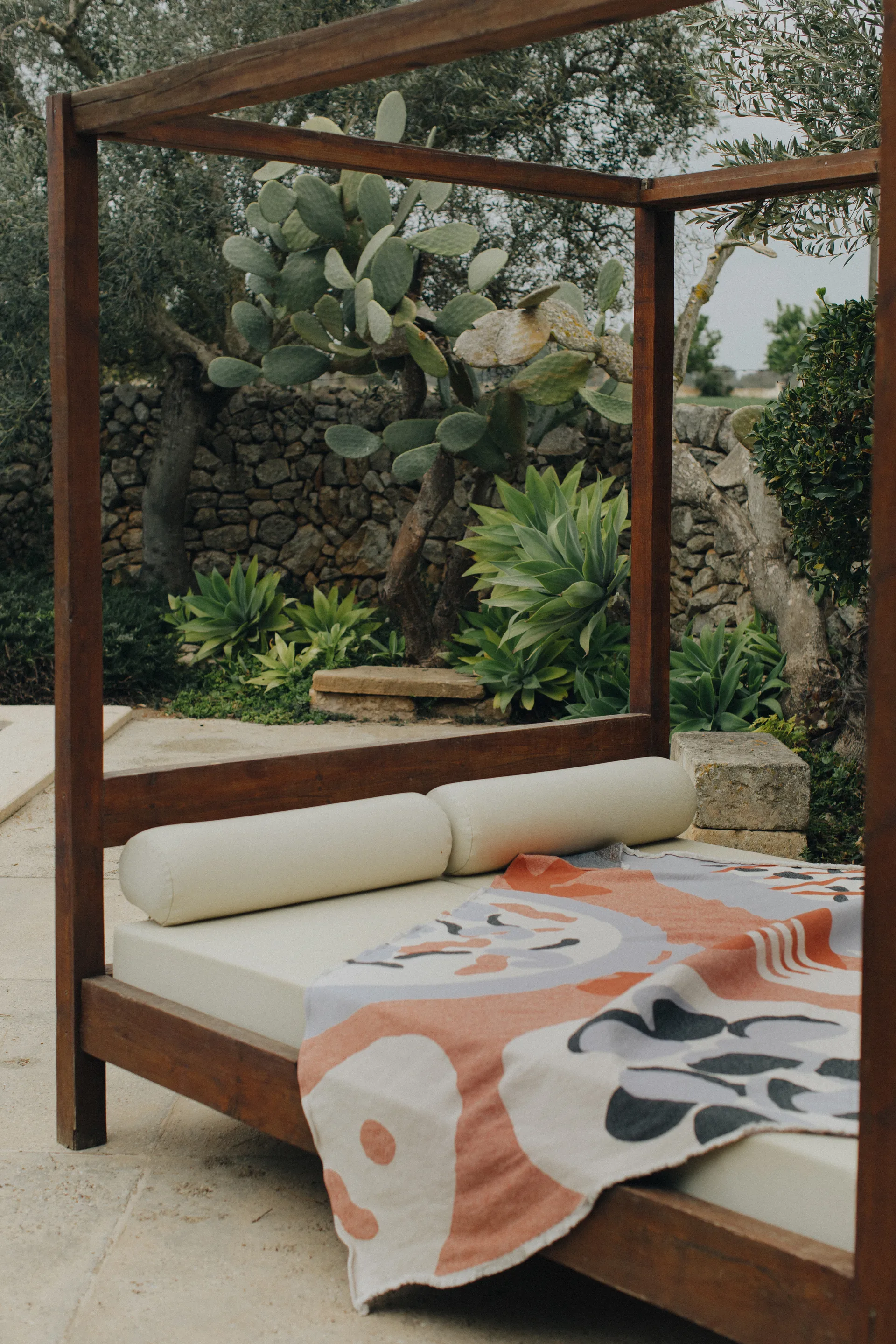 Couverture en coton Boqueron 130x220 cm, Rouge Layered