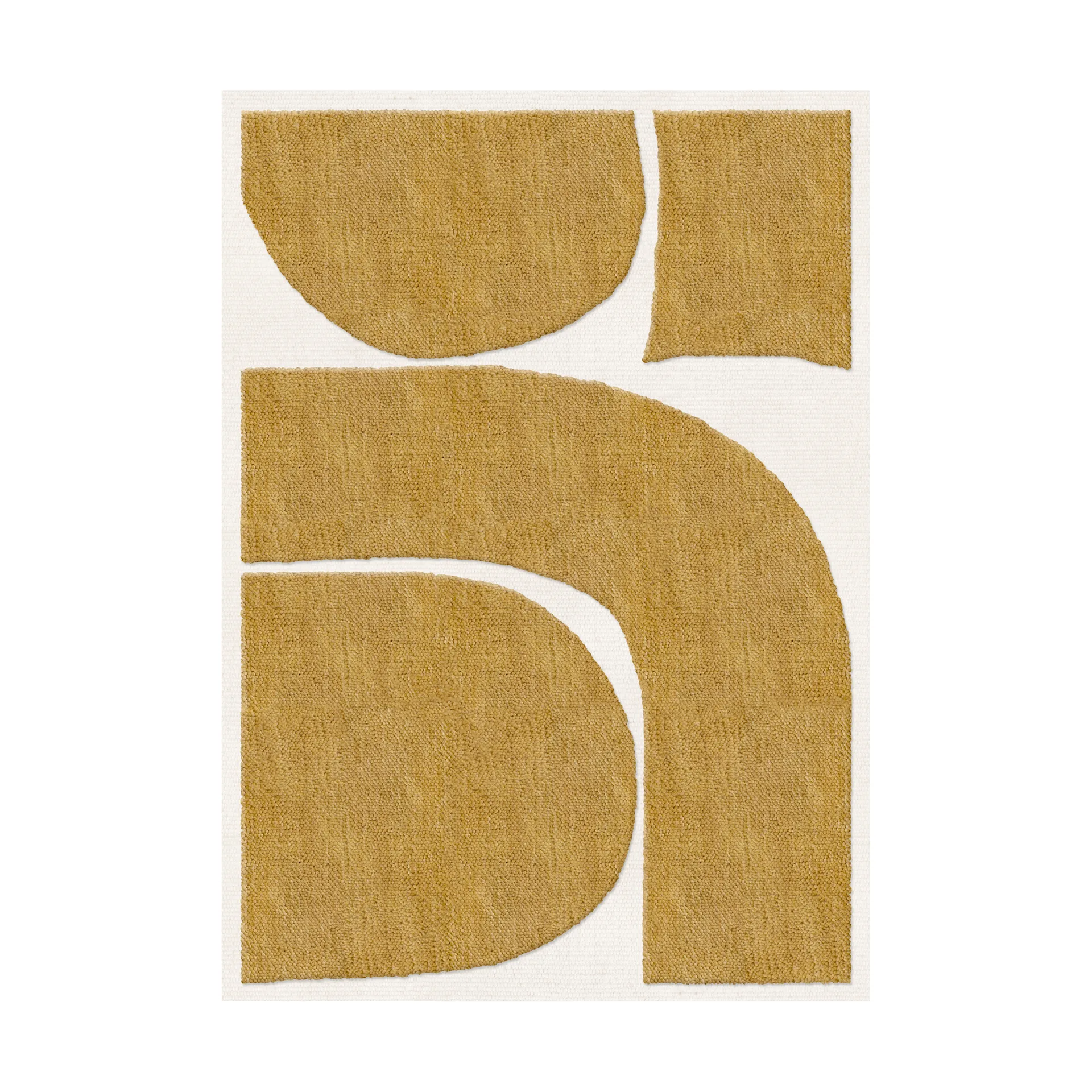 Gotland Rauk tapis en laine, Sunflower yellow 300x400 cm Layered