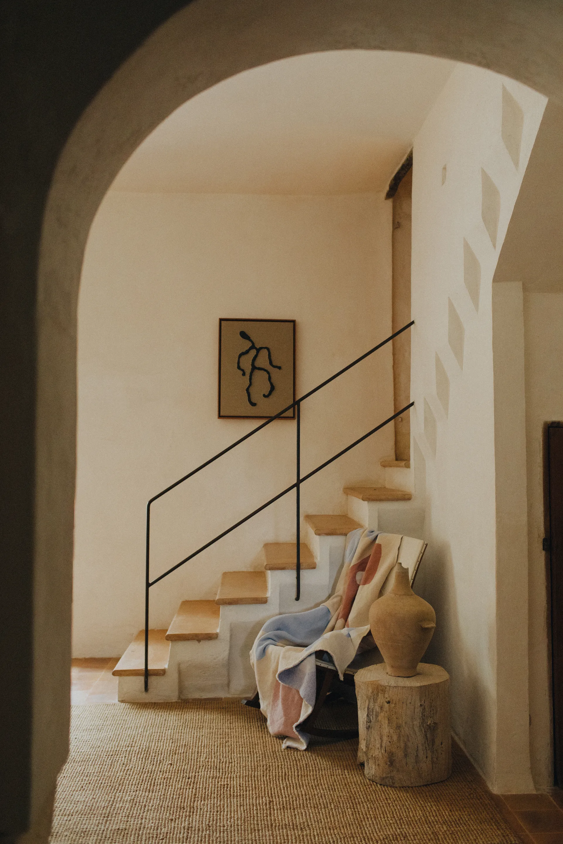 Nappe de pique-nique en coton 130x220 cm, Beige Layered