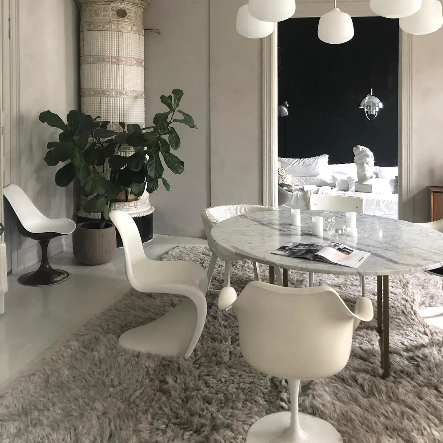 Tapis à poils longs 250x350 cm, Mocha melange Layered