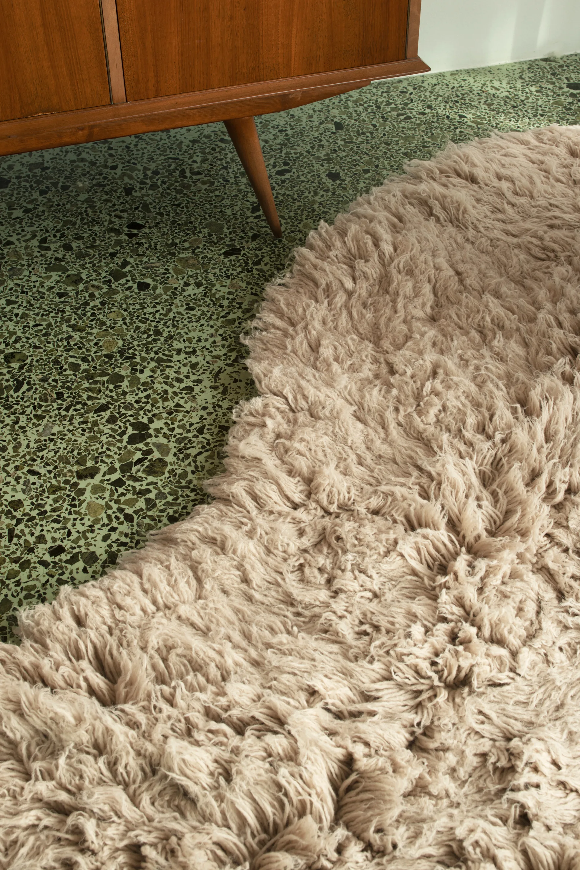 Tapis à poils longs 250x350 cm, Oatmeal Layered