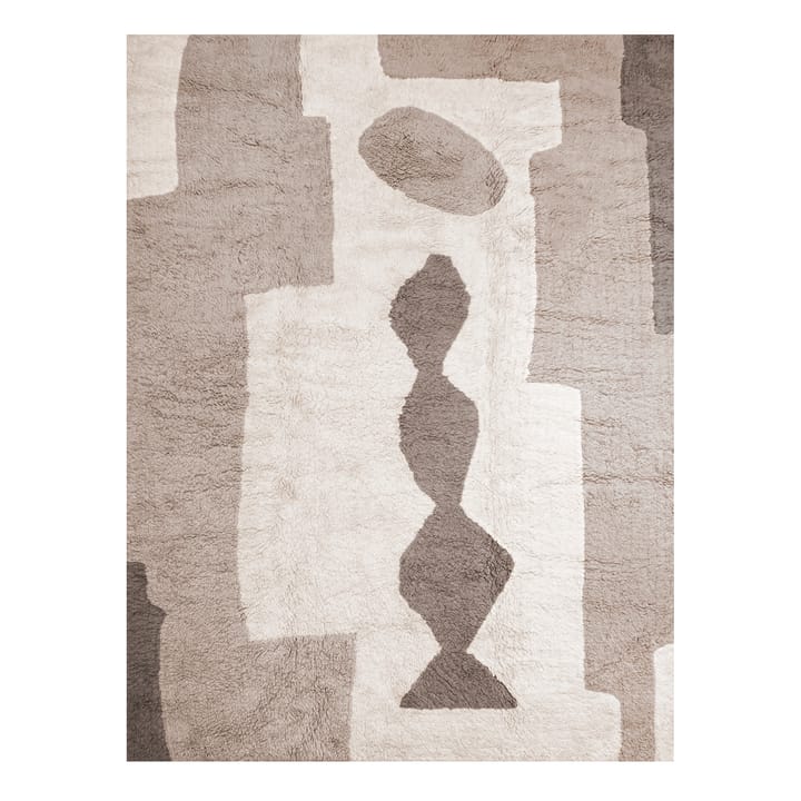 Tapis Bird in Space 180x270cm, Blanc-marron-beige Layered