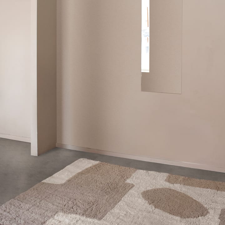 Tapis Bird in Space 250x350cm, Blanc-marron-beige Layered