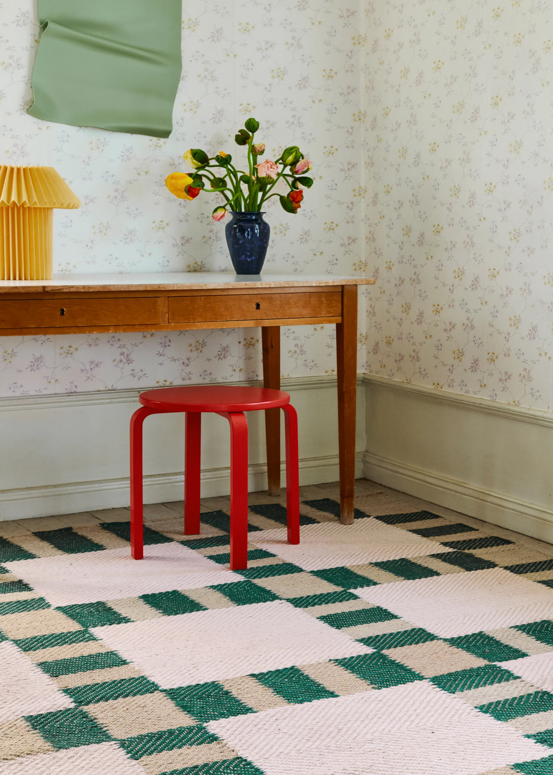 Tapis en jute Evelina Kroon 140x200 cm, Korean chives Layered