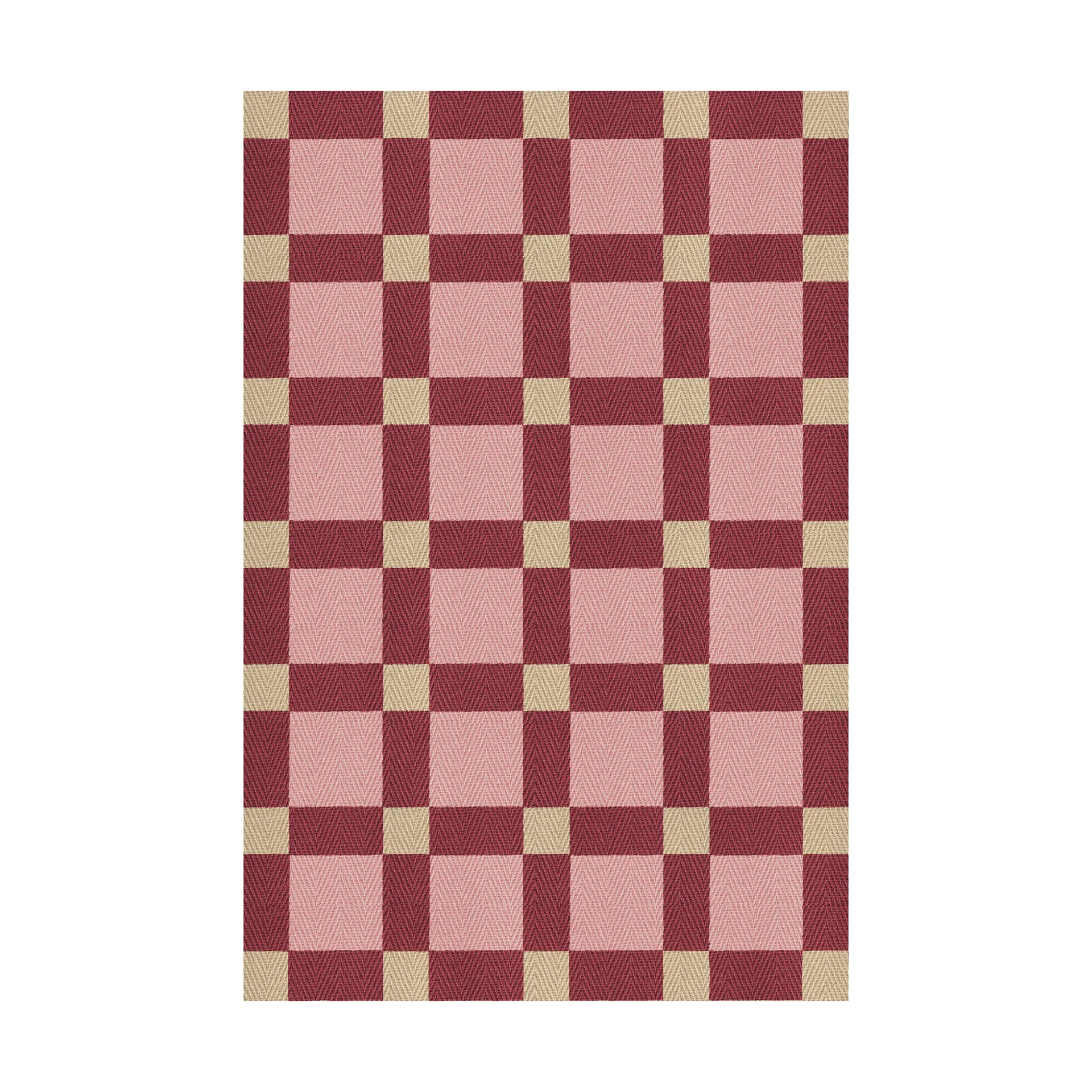 Tapis en jute Evelina Kroon 180x270 cm, Plum punch Layered