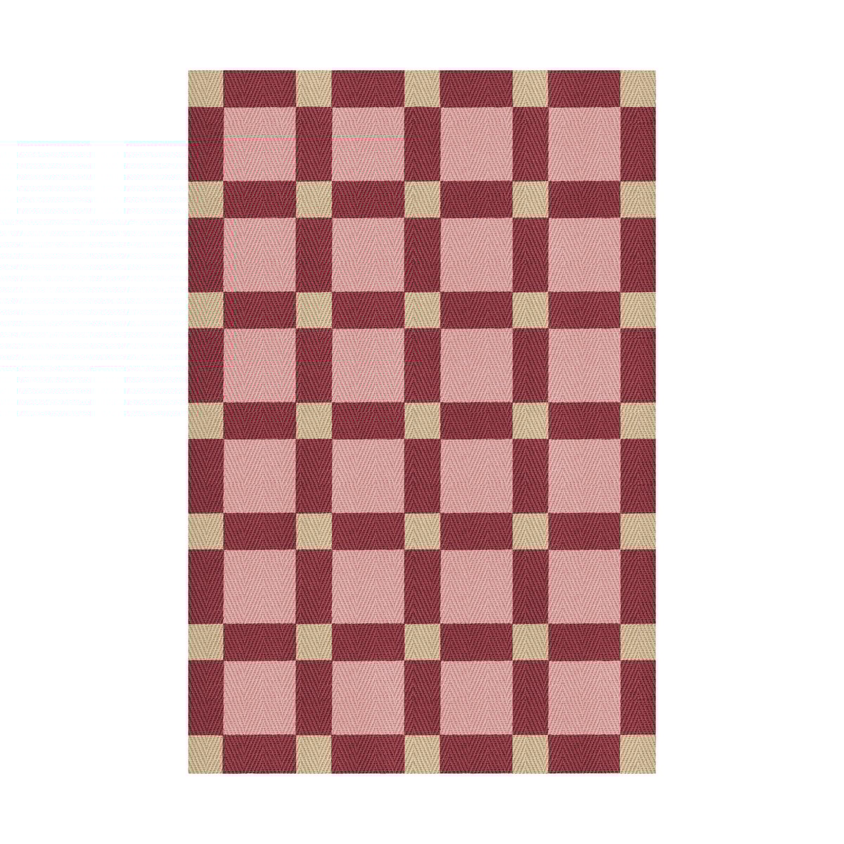 Layered Tapis en jute Evelina Kroon 250x350 cm Plum punch