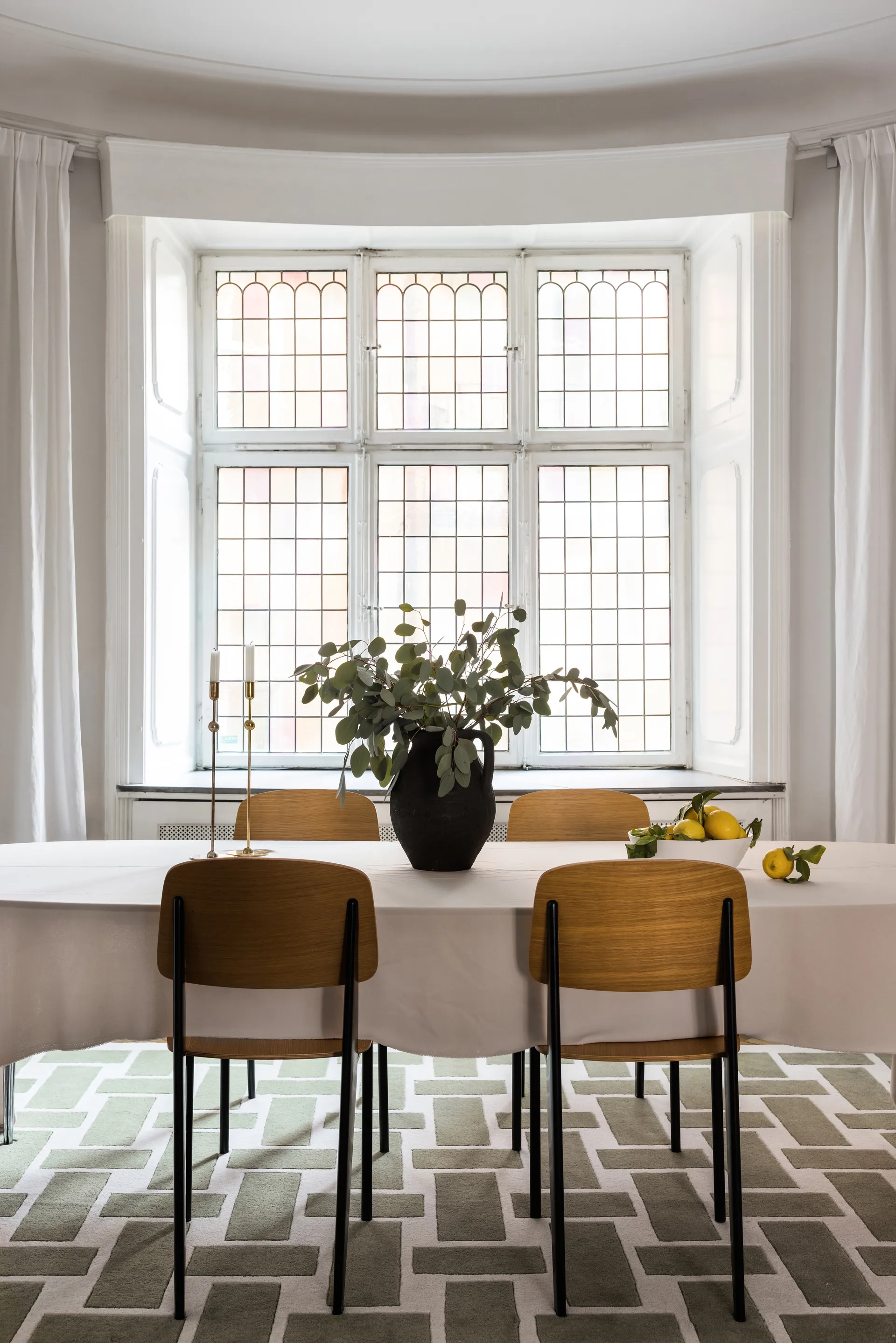 Tapis en laine 60S Geo Basket Weave, Olive, 180x270 cm Layered