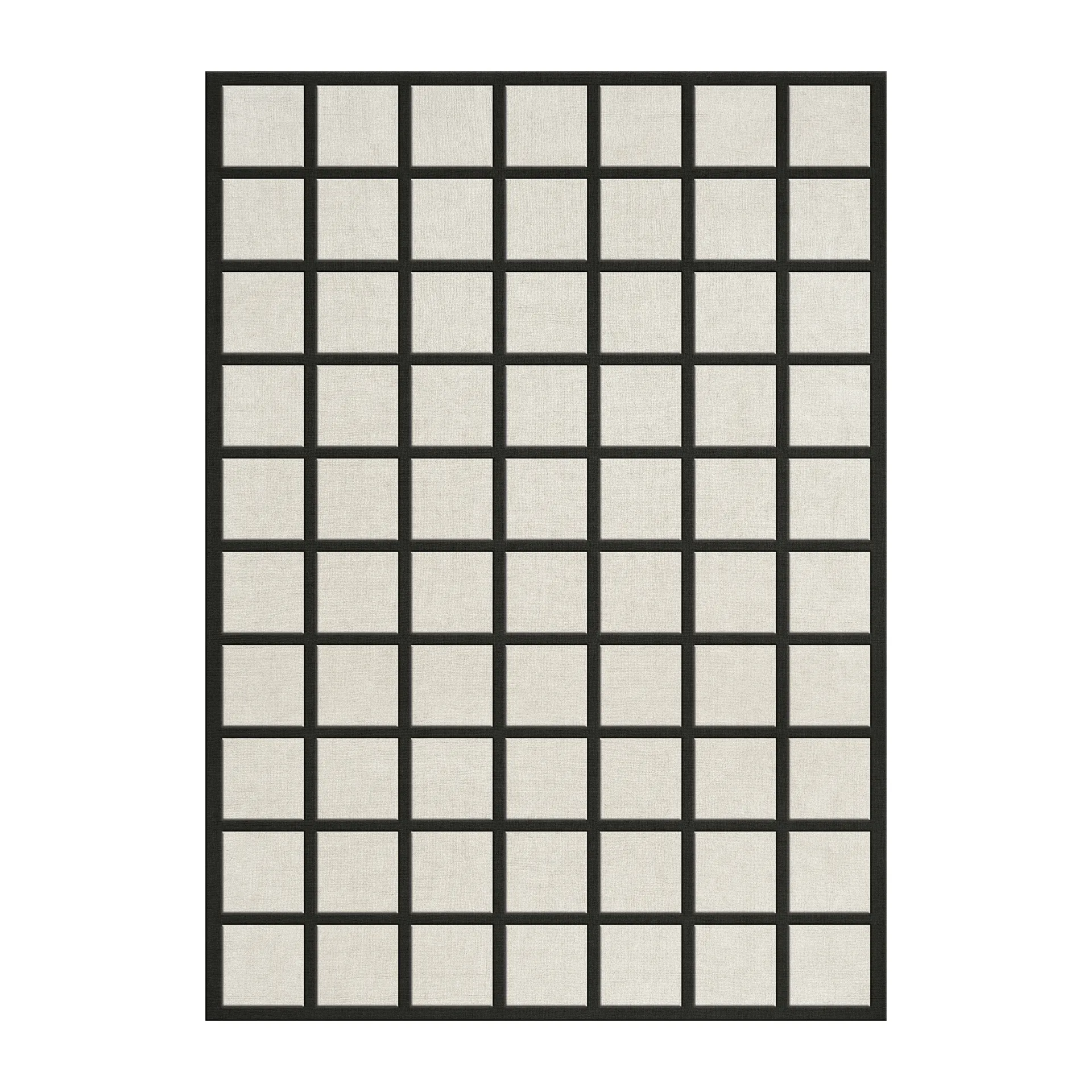Tapis en laine Avenue Checked Bone, White, 180x270 cm Layered