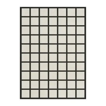 Tapis en laine Avenue Checked Bone - White, 180x270 cm - Layered