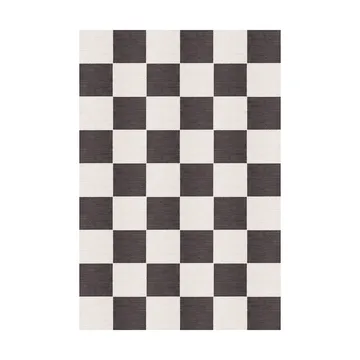 Tapis en laine Chess - Black and white, 140x200 cm - Layered