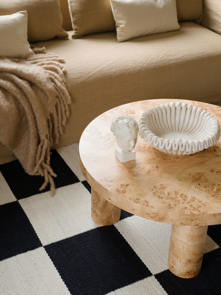 Tapis en laine Chess, Black and white, 140x200 cm Layered