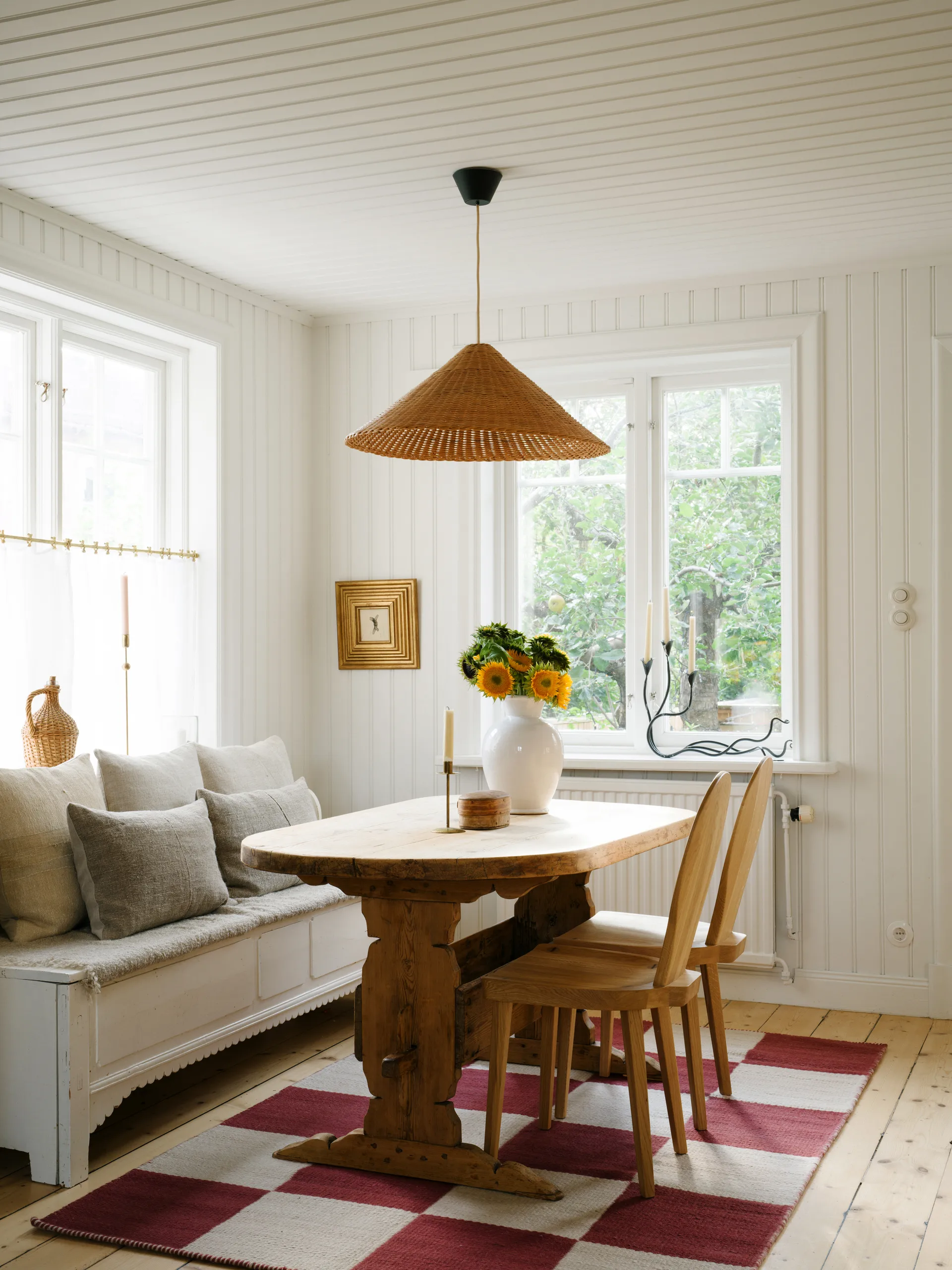 Tapis en laine Chess, Burgundy, 180x270 cm Layered