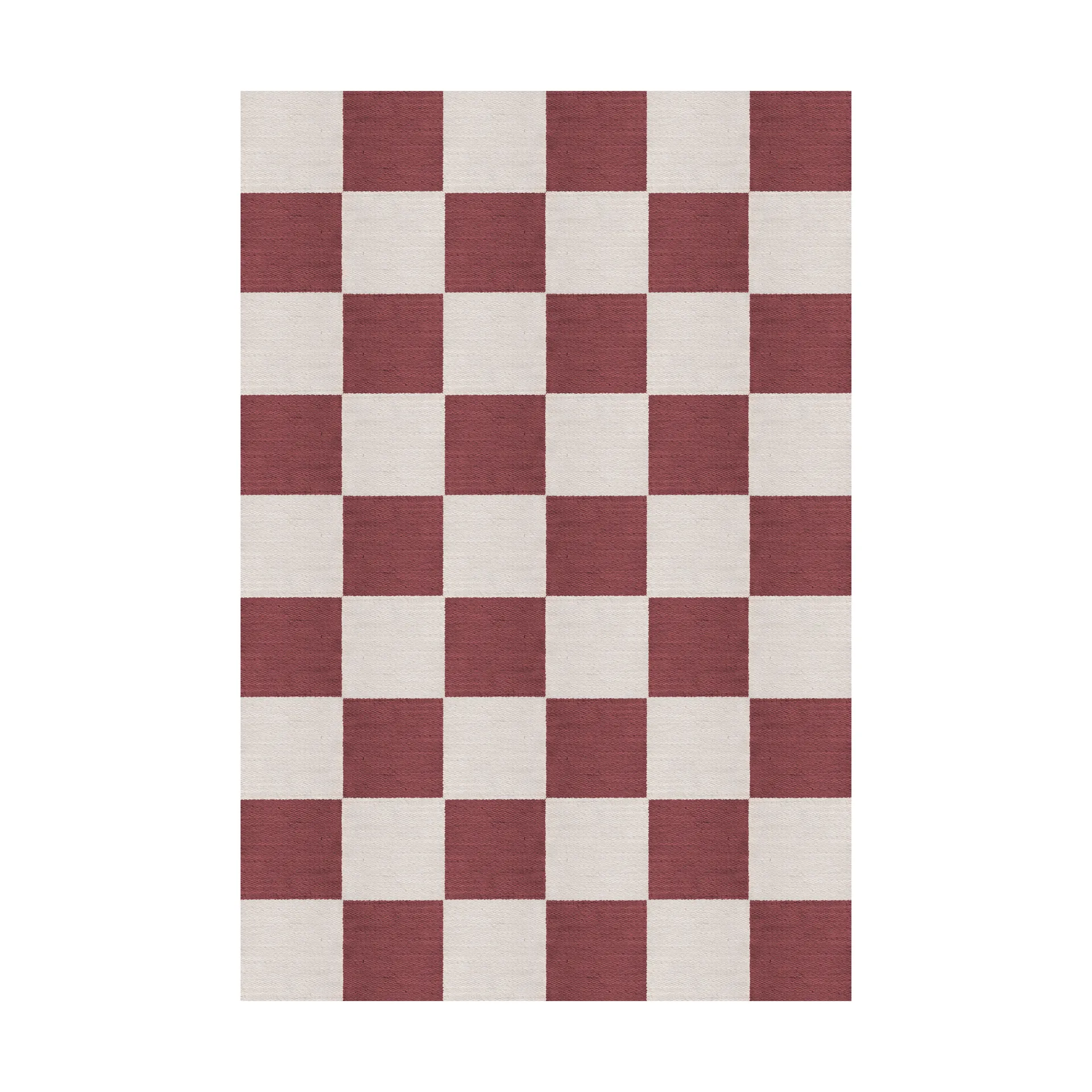 Tapis en laine Chess, Burgundy, 250x350 cm Layered