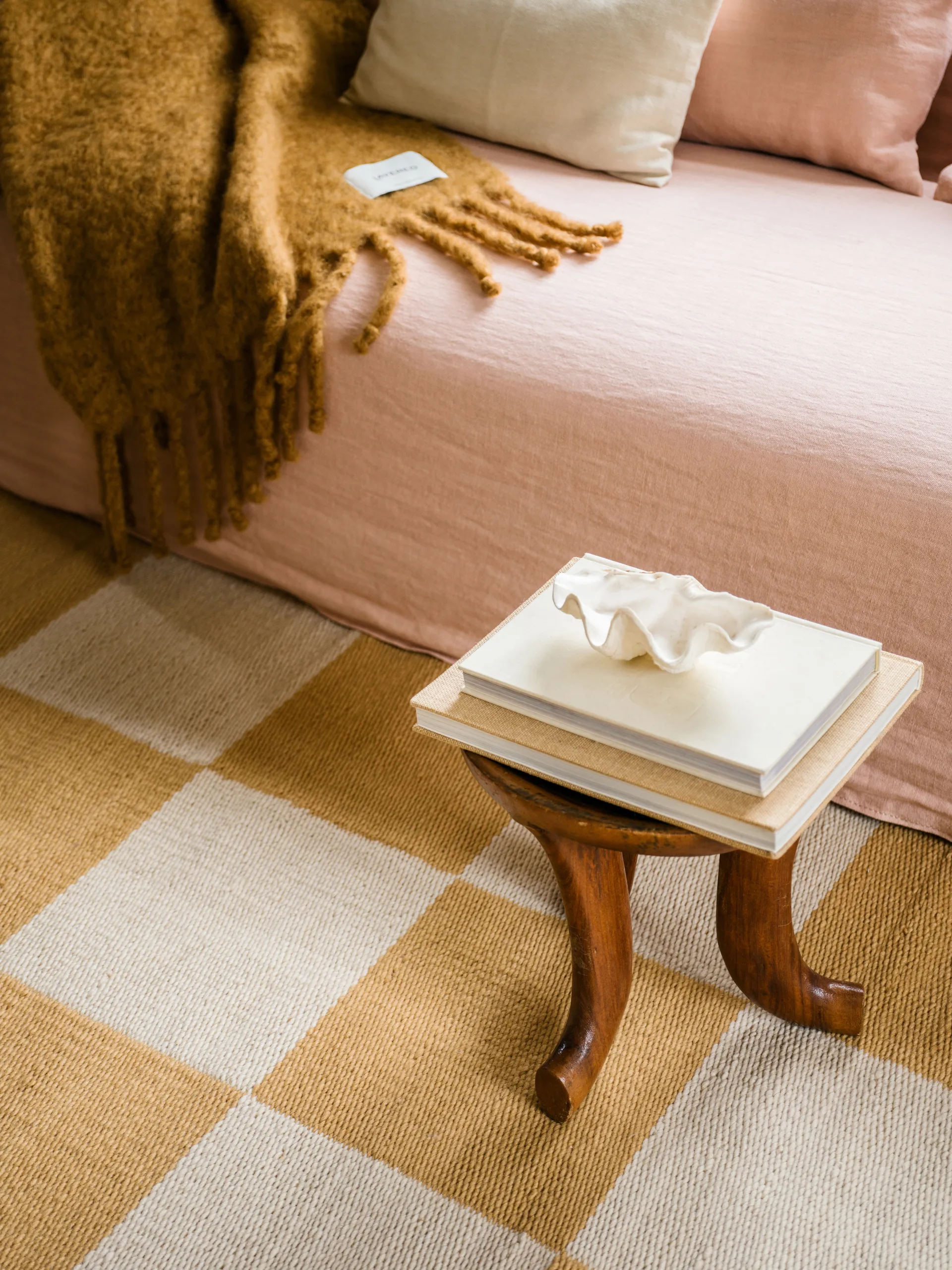 Tapis en laine Chess, Harvest yellow, 250x350 cm Layered