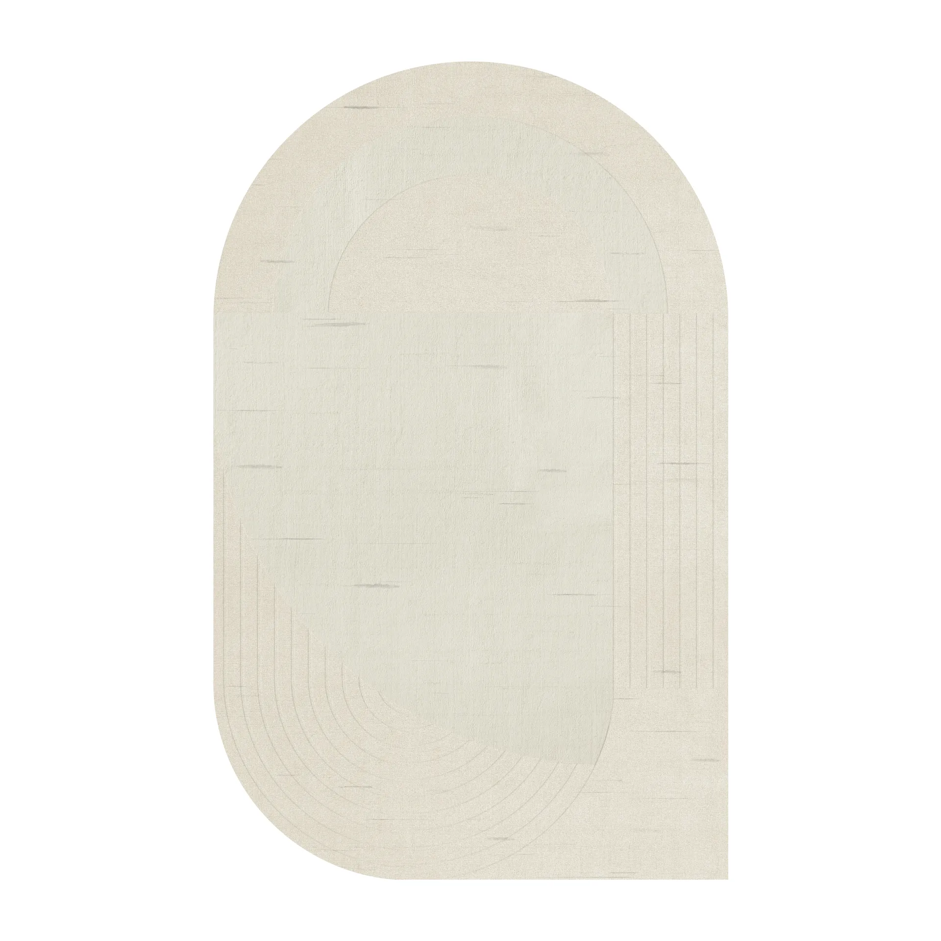 Tapis en laine Circular 180x270 cm, Bone white Layered