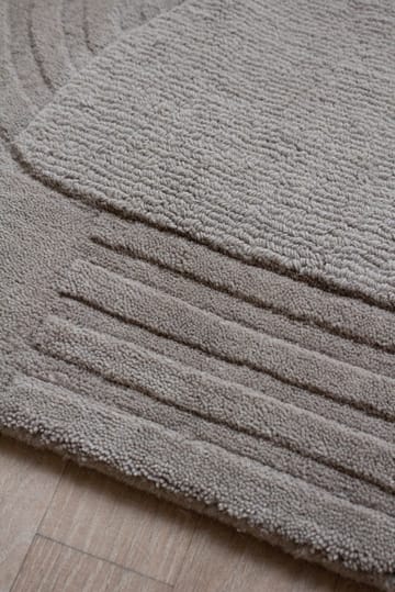 Tapis en laine Circular 220x350 cm - Light oatmeal - Layered