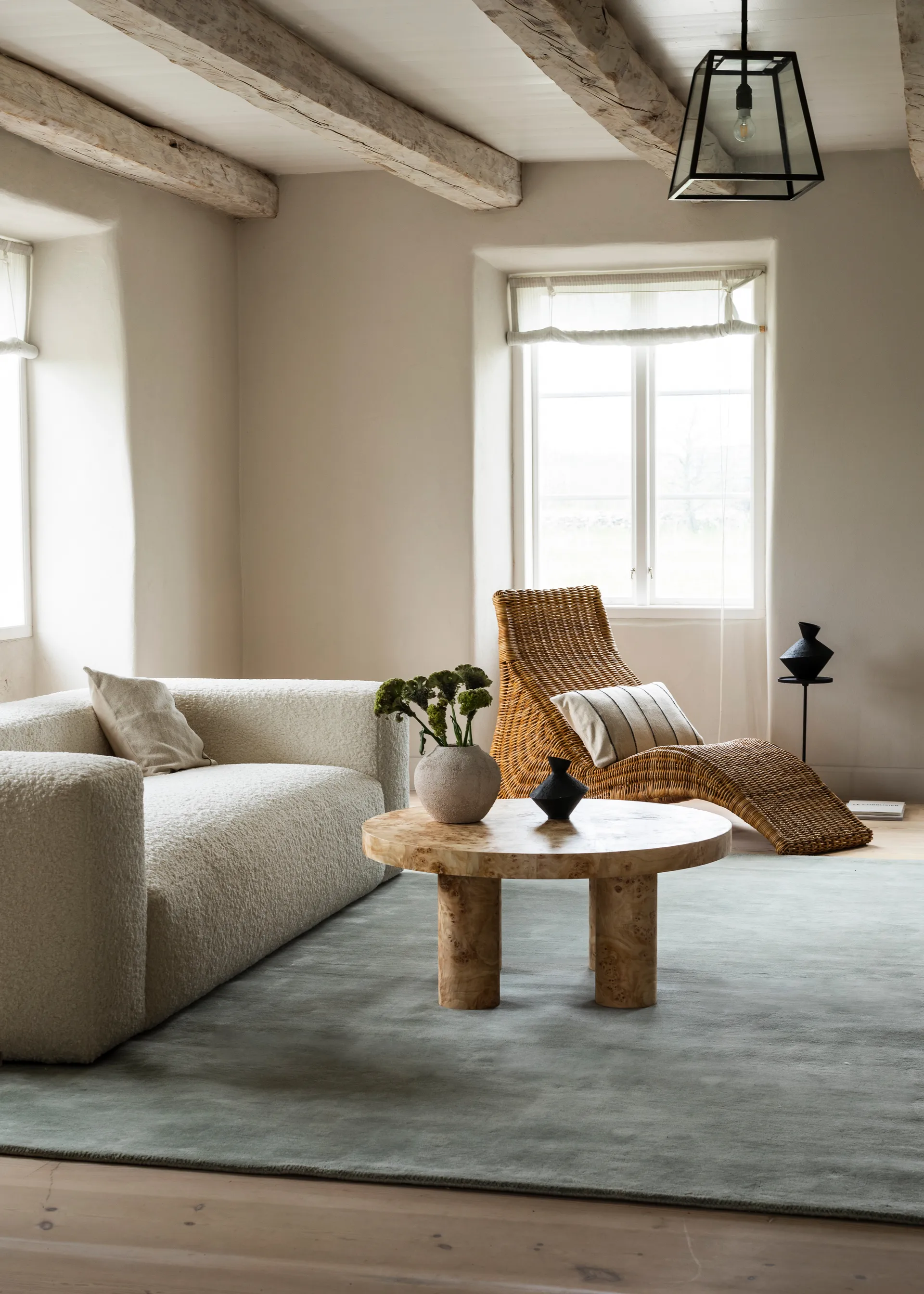 Tapis en laine Classic solid 250x350 cm, Sage, 250x350 cm Layered