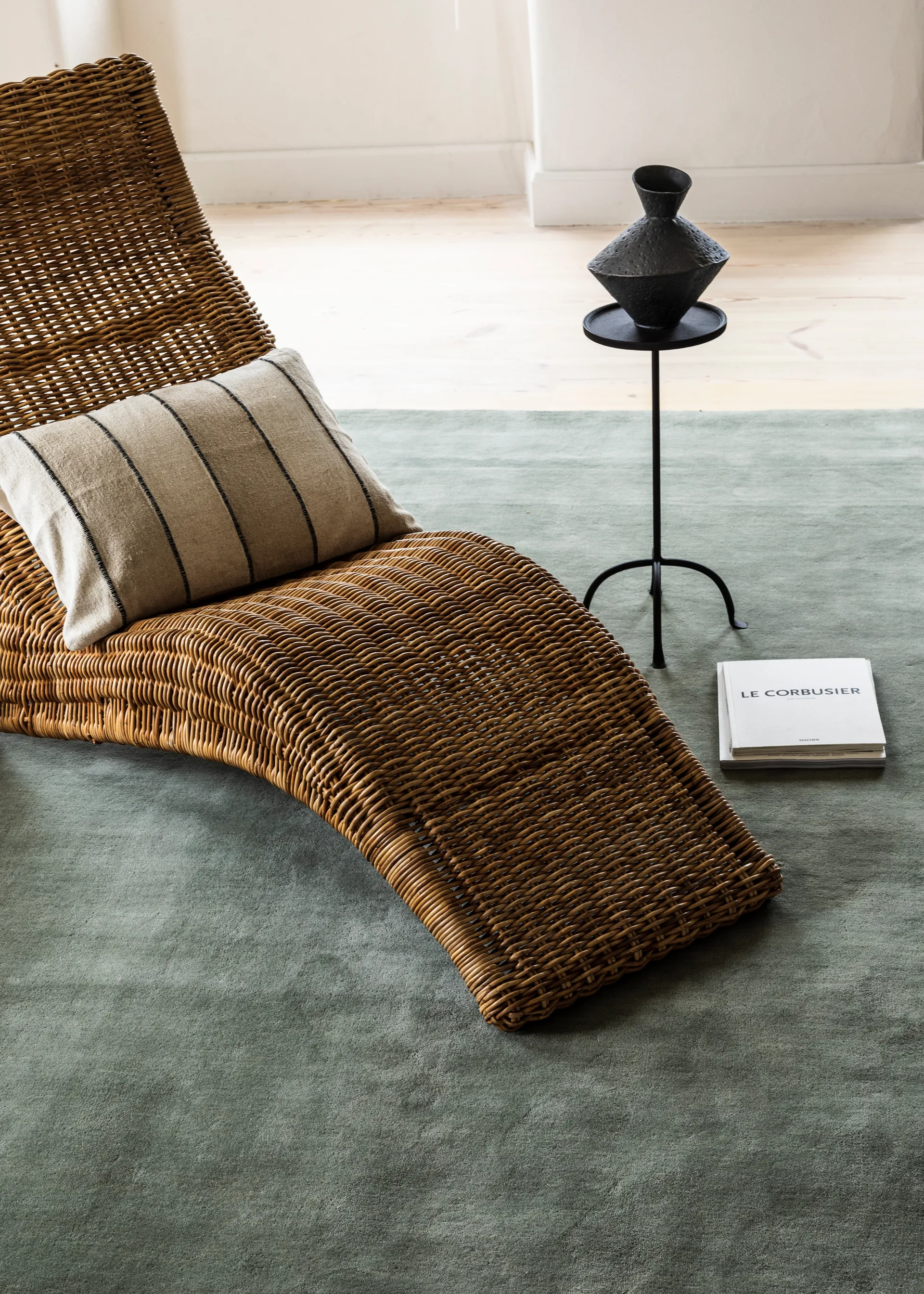 Tapis en laine Classic solid 250x350 cm, Sage, 250x350 cm Layered