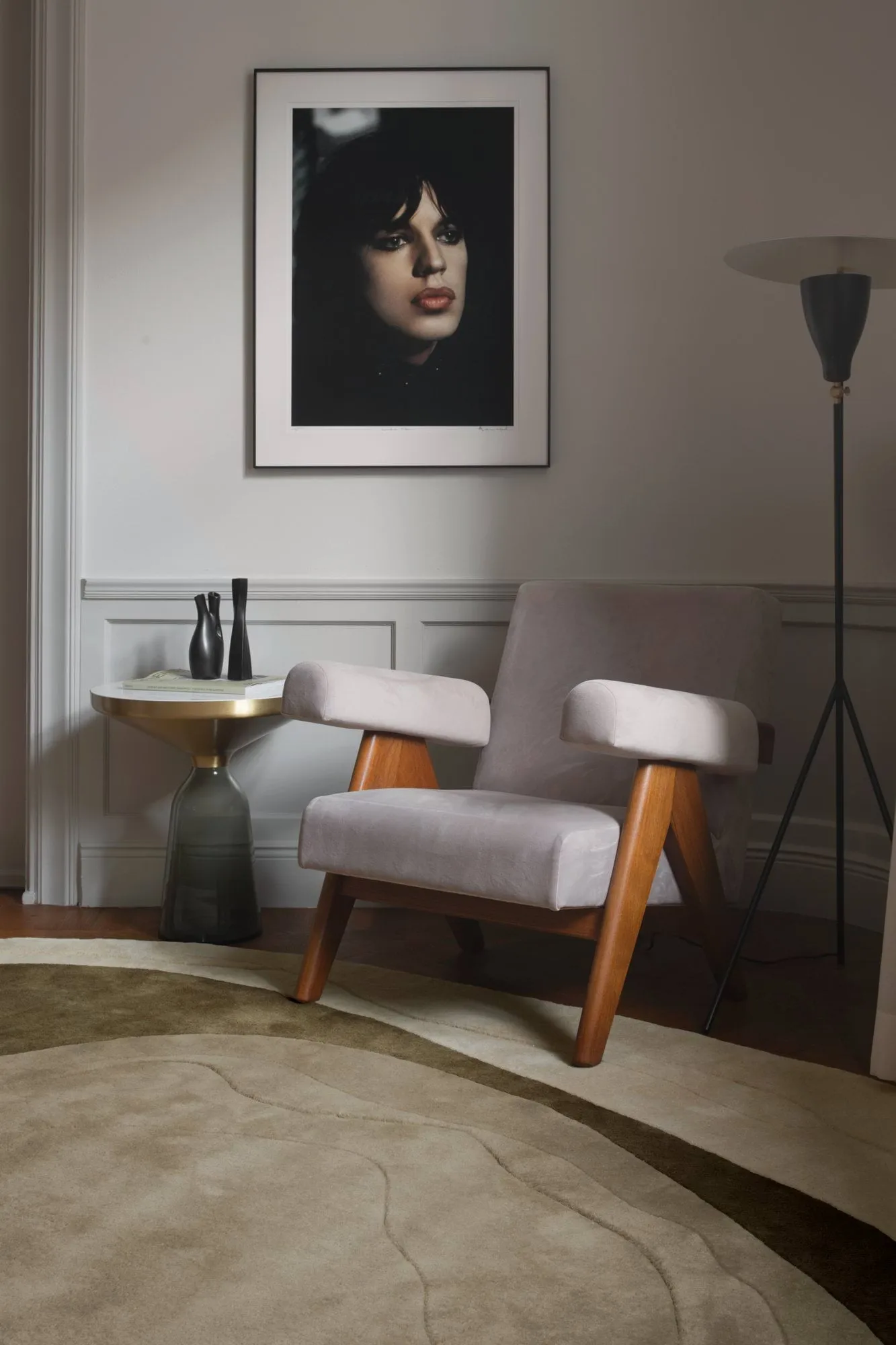 Tapis en laine Erik Bratsberg Lozza, Olive, 210x270 cm Layered