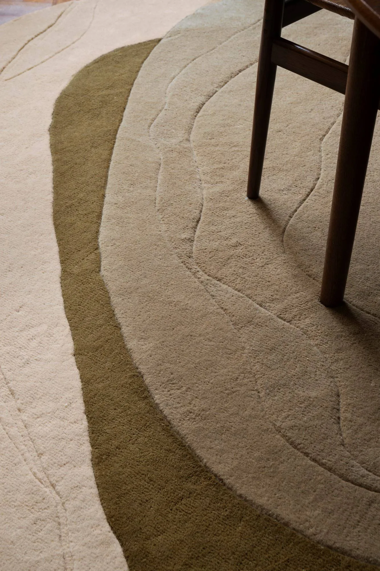 Tapis en laine Erik Bratsberg Lozza, Olive, 230x300 cm Layered