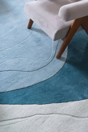 Tapis en laine Erik Bratsberg Lozza - Teal, 230x300 cm - Layered
