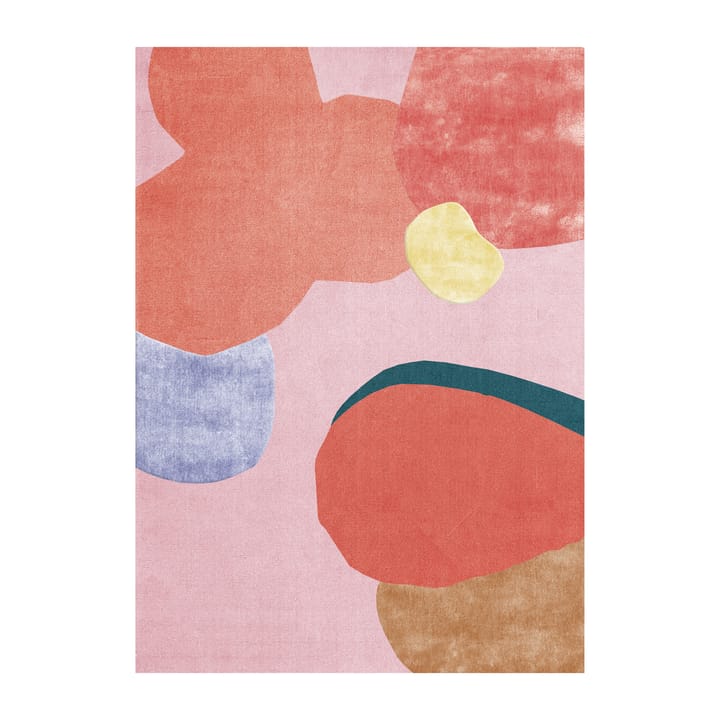 Tapis en laine Flower Field 160x230 cm - Pink - Layered