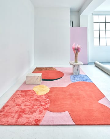 Tapis en laine Flower Field 200x300 cm - Pink - Layered