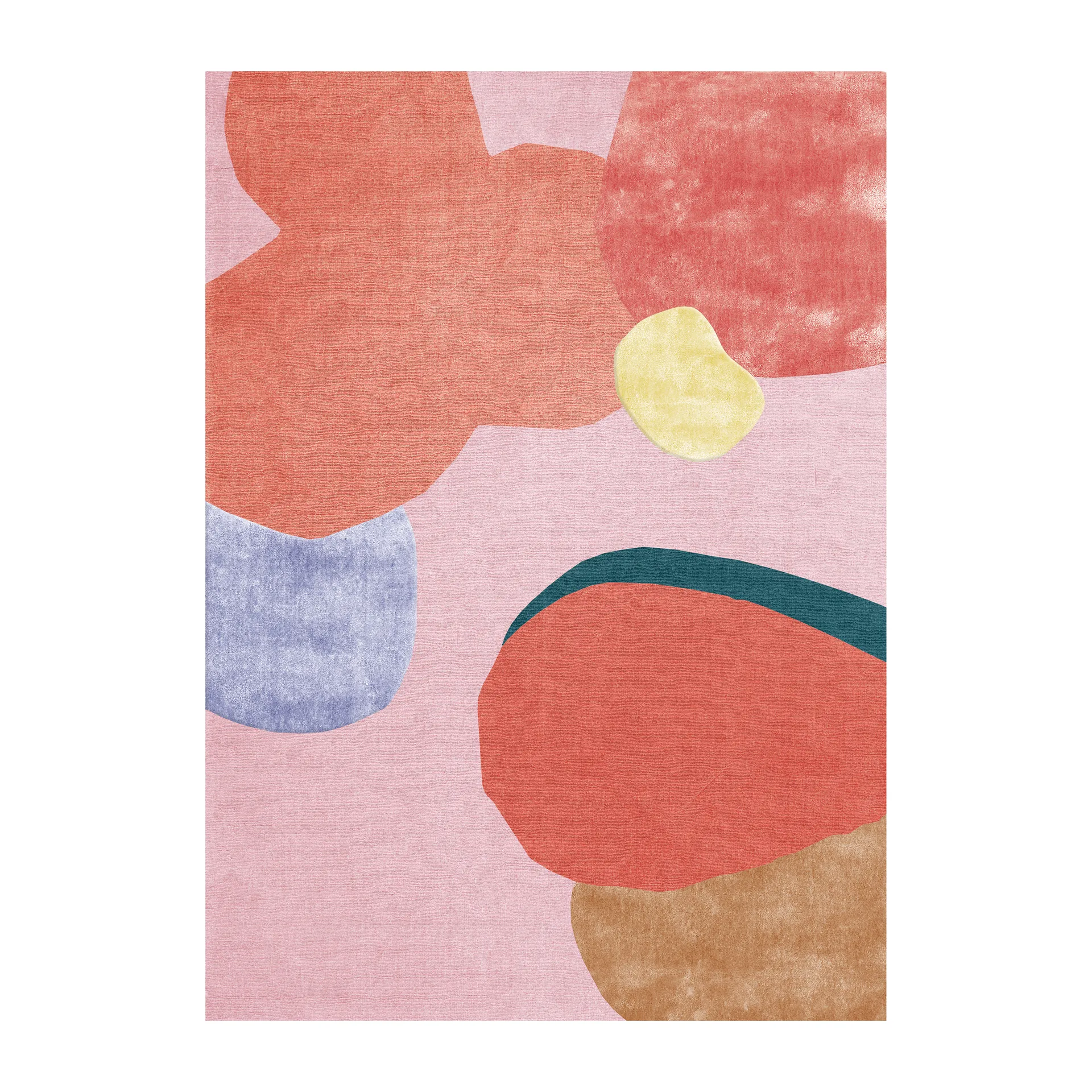 Tapis en laine Flower Field 250x350 cm, Pink Layered