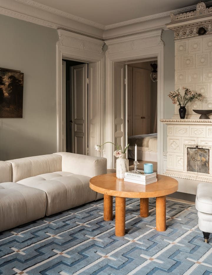 Tapis en laine Johanna, Blue sky, 200x300 cm Layered