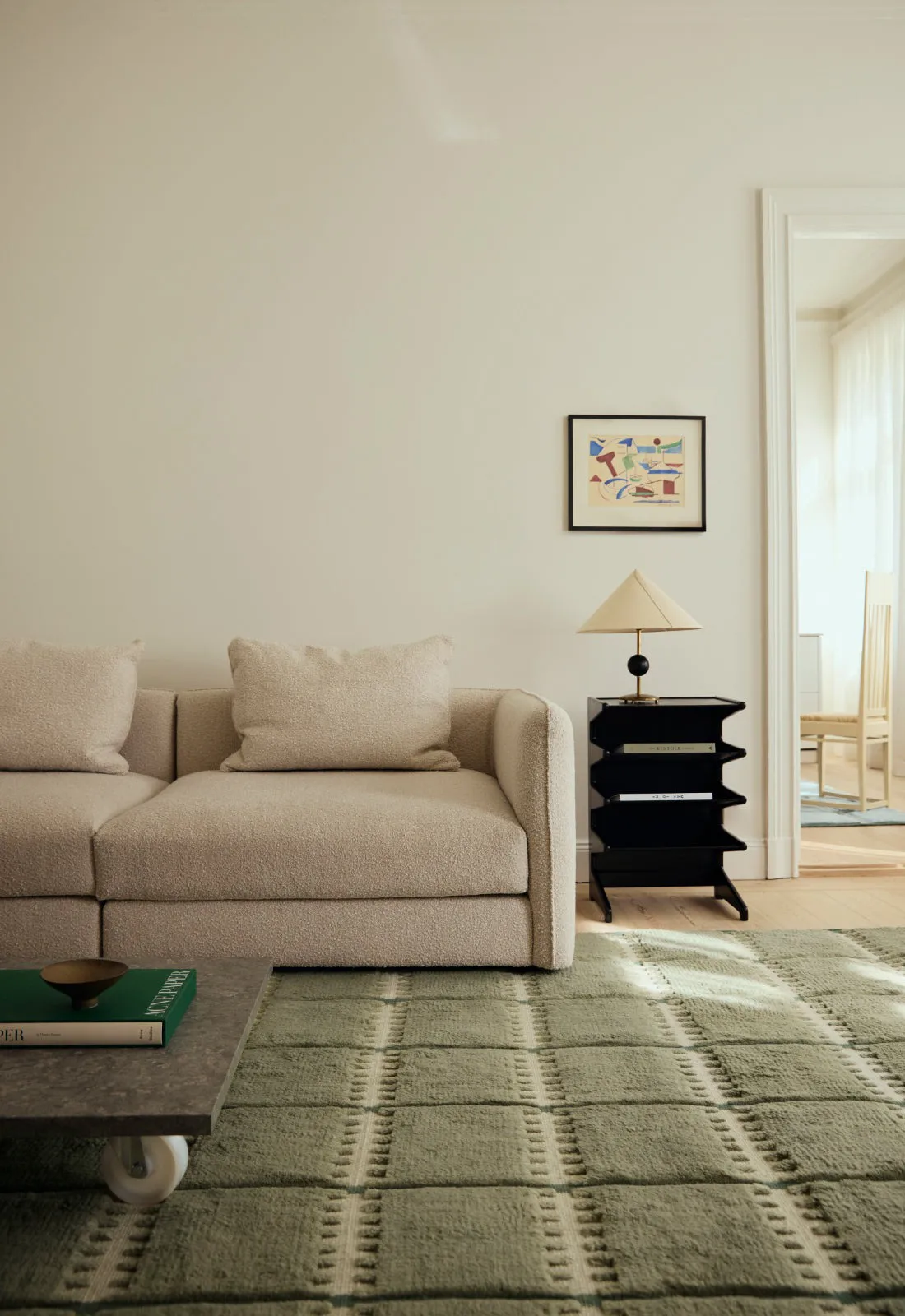 Tapis en laine Lilly, Green, 250x350 cm Layered