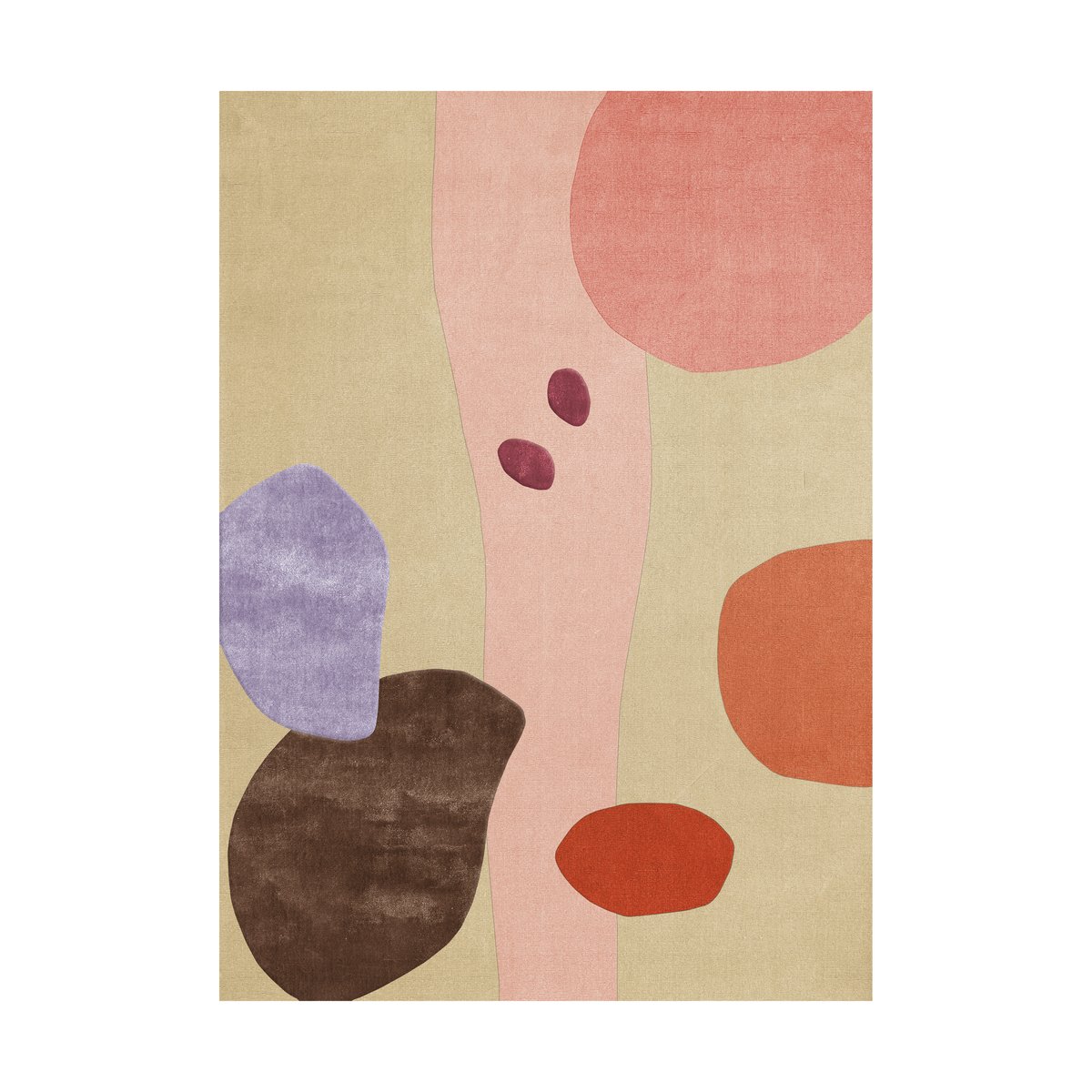 Layered Tapis en laine Magical Garden 200x300 cm | Design Scandinave | Tapis épais | Beige