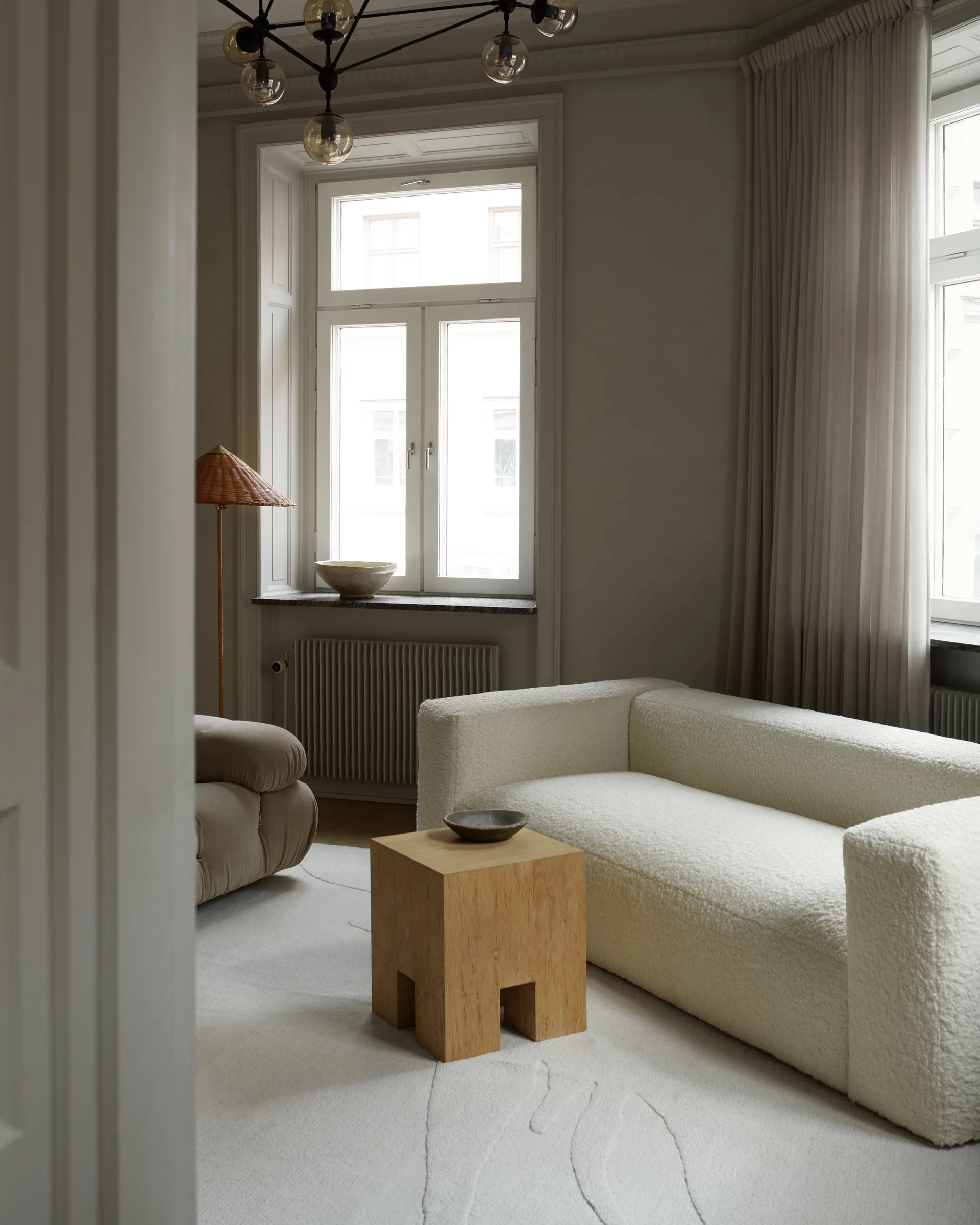 Tapis en laine Nami, Bone White 180x270 cm Layered