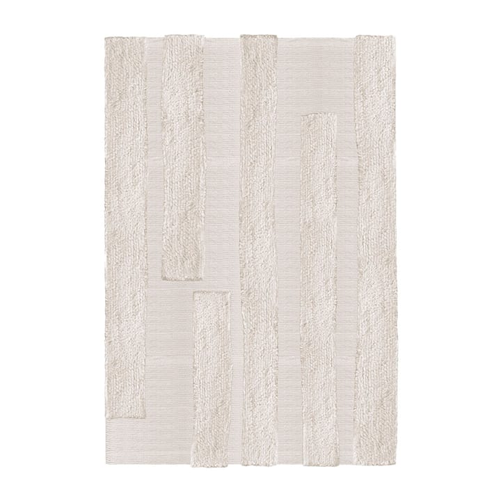 Tapis en laine Punja Bricks - Bone White, 160x230 cm - Layered